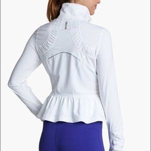 Nordstrom Zella Terra Nova Jacket Ruffles White